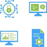 datos seguridad y contenido producción icono vector