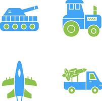 Tank and Tractor Icon vector