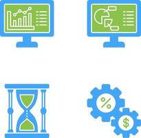 Graph and Pie Chart Icon vector