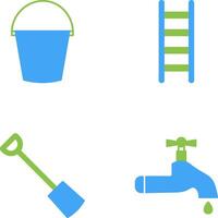 Water Bucket and Ladder Icon vector