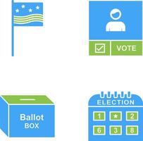 Flags and Candidate Banner Icon vector