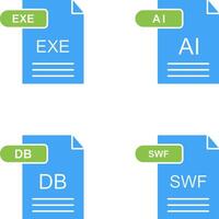 ai y exe icono vector