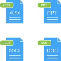 XLSX and PPT Icon vector