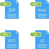 ZIP and RAR Icon vector