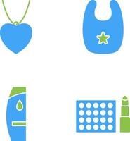 Locket and Bib Icon vector