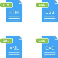 HTM and CSS Icon vector