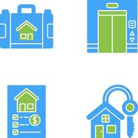 Briefcase and Elevator Icon vector