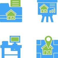 Folder and Presentation Icon vector