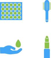 Colored Palette and Comb Icon vector