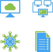 Cloud Systems and Connected Icon vector