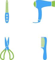 Nail File and Hair Dryer Icon vector