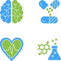 Brain and Capsule Icon vector