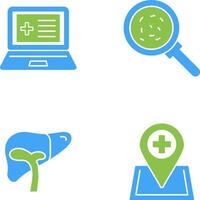 Laptop and Analytics Icon vector