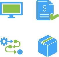 Monitor and Invoice Icon vector