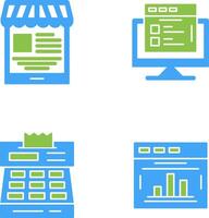 Mobile Shop and Search Product Icon vector