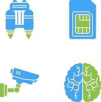 Jetpack and Sim Card Icon vector