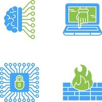 Machine Learning and Hacking Icon vector