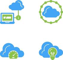 Laptop and Cloud Icon vector