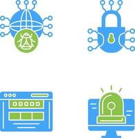 global malware y ciber defensa icono vector