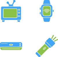 Television and Smart Watch Icon vector