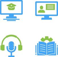 Online Course and distance Icon vector