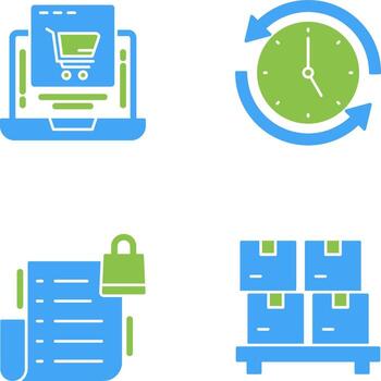 Add to Cart and Run time Icon vector