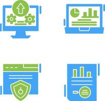 Upload and Dashboard Icon vector