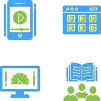 Smartphone and Online Course Icon vector