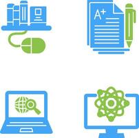 Digital Library and Essay Icon vector