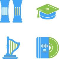 Column and Mortarboard Icon vector