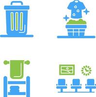 Trash Can and Laundary Icon vector