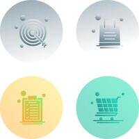 Shopping Bag and Target Icon vector