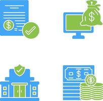 Paid and Online Loan Icon vector