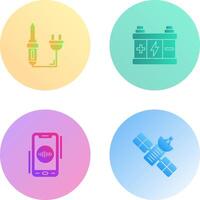 Soldering and Battery Icon vector