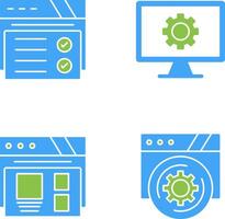 Web Browser and Monitor Screen Icon vector