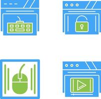 Keyboard and Padlock Icon vector