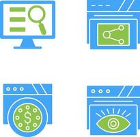 Monitor Screen and Share Icon vector