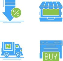 Discount and Online Shopping Icon vector