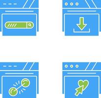 Search Bar and Download Icon vector