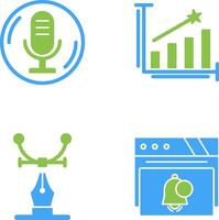 Microphone and Line Bars Icon vector