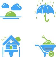 Sunshine and Raining Icon vector