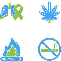 Cancer and Weed Icon vector