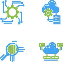 automatización y grande datos icono vector