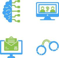 Brain and Listening Icon vector
