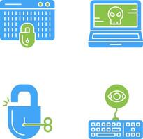 Hacking and Laptop Icon vector