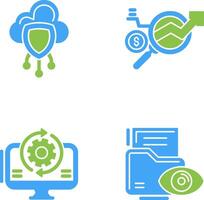 Data Protection and Data Research Icon vector