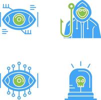 Eye Recongnition and Phishing Icon vector
