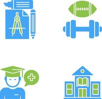 Study Tools and Sport Faculty Icon vector