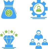 Money Bag and Management Icon vector