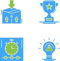 Package and Trophy Icon vector